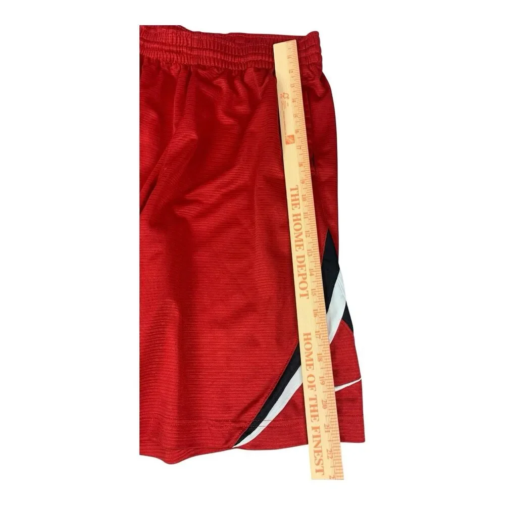 Nike Dri-FIT Basketball Shorts Mens Medium Red Black White Mesh Athletic Gym